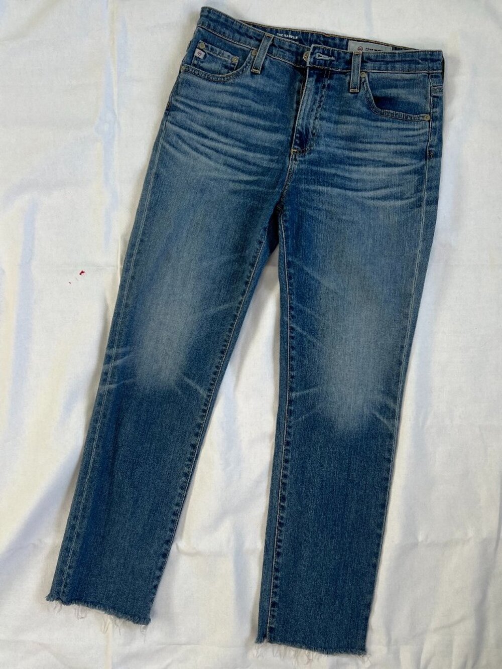 AG Jeans, The Isabelle, Denim Frayed Crop, size 27R